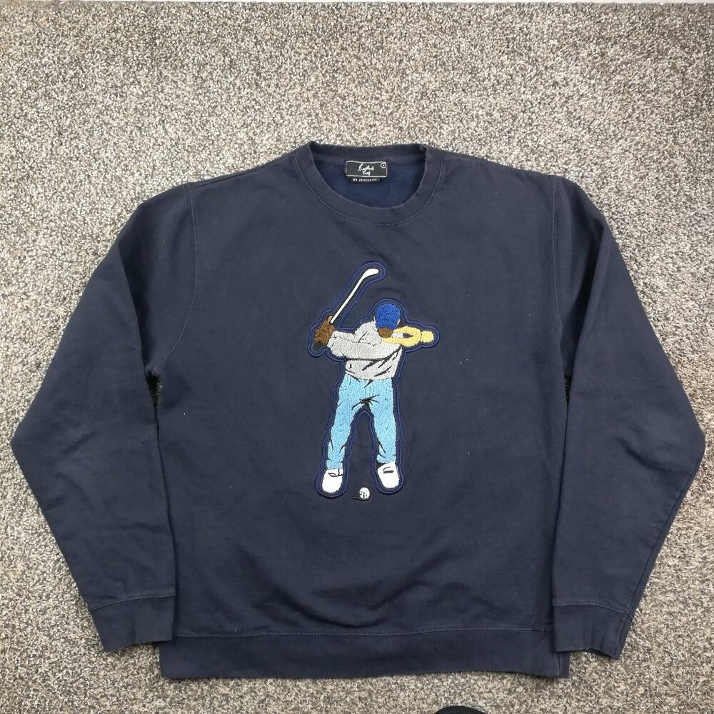 Eastside Golf Sweatshirt Mens Medium Knit Embroidered Logo Crew Pullover Sweater